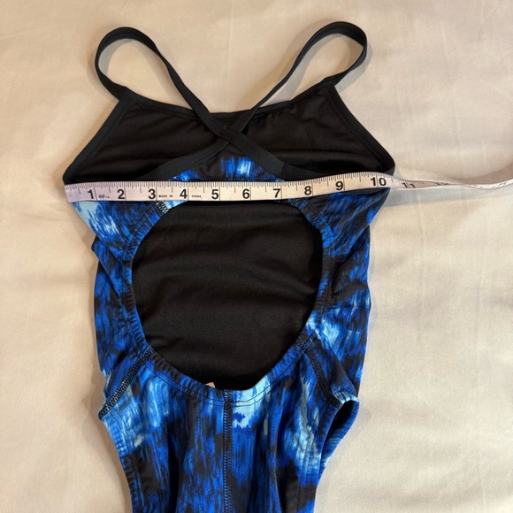 adidas Women's Black and Blue Lined One Piece Swimsuit Sz EU 22 (US 8) - Picture 6 of 9